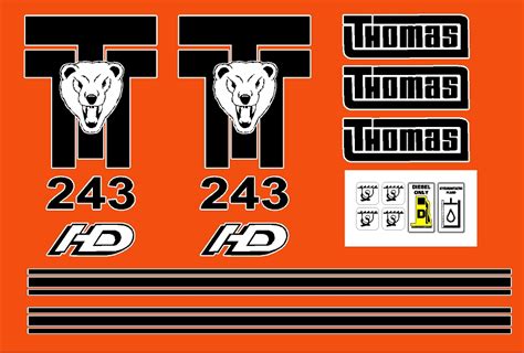 thomas skid steer decals|Thomas Decals for sale .